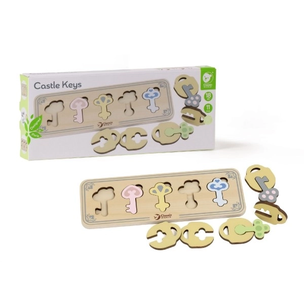 Wooden Key Shaped Puzzle for Toddlers