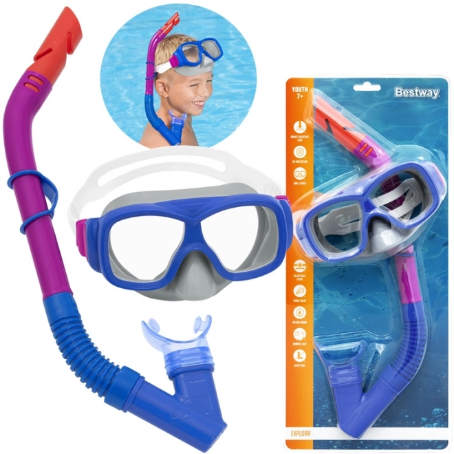 Snorkeling Mask and Snorkel Set for Kids – purple