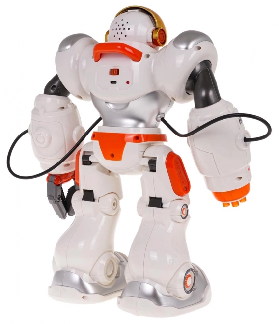 multifunctional orange and white RC robot