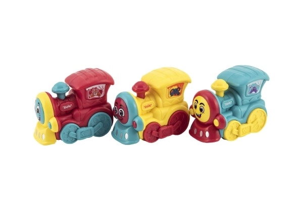 Colorful Plastic Train for Toddlers with Pullback Motor