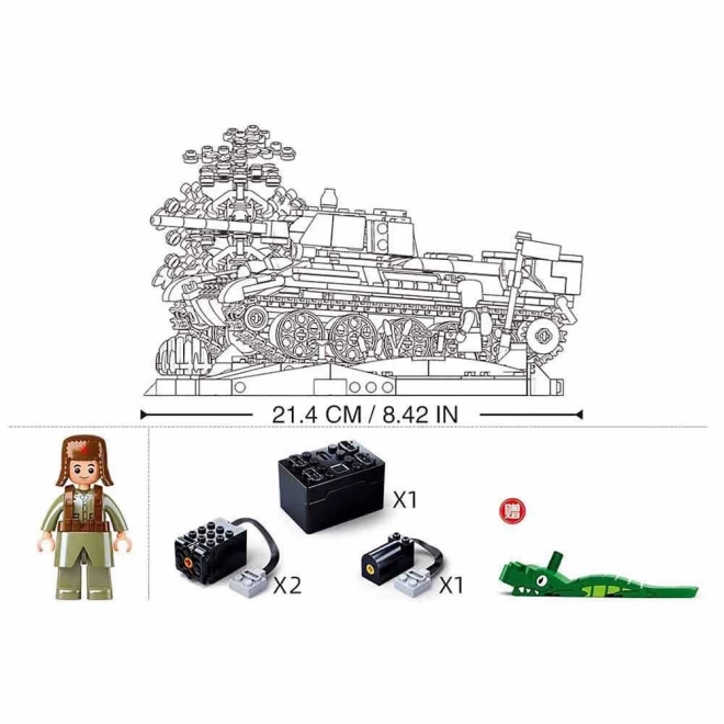 Sluban Remote Control T34/76 Tank Building Set