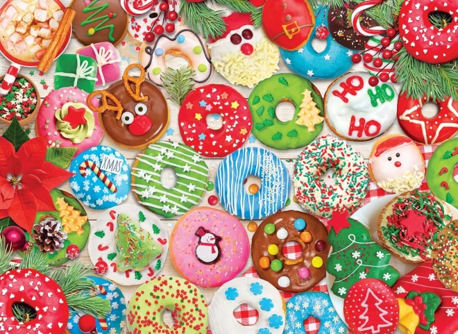 Eurographics Christmas Donuts Puzzle in Metal Box - 1000 Pieces