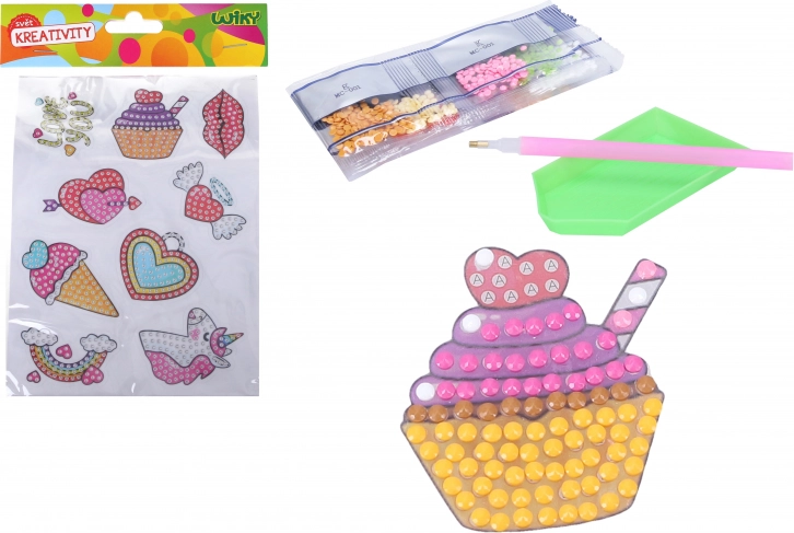 creative set diamond stickers mix with rhinestones