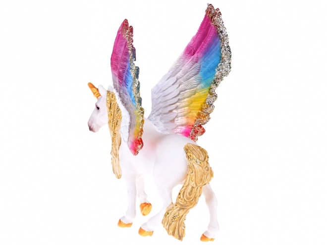 Unicorn Pegasus Figure with Rainbow Wings