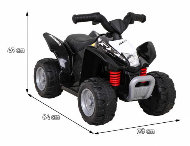 Black Honda 250X TRX Battery Quad with Horn and LED