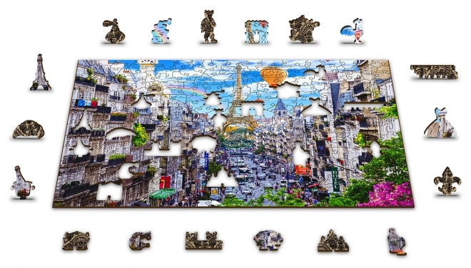 Wooden City Wooden Puzzle Bustling Paris 2-in-1, 150 Pieces