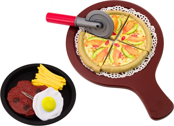 Realistische snijpizza