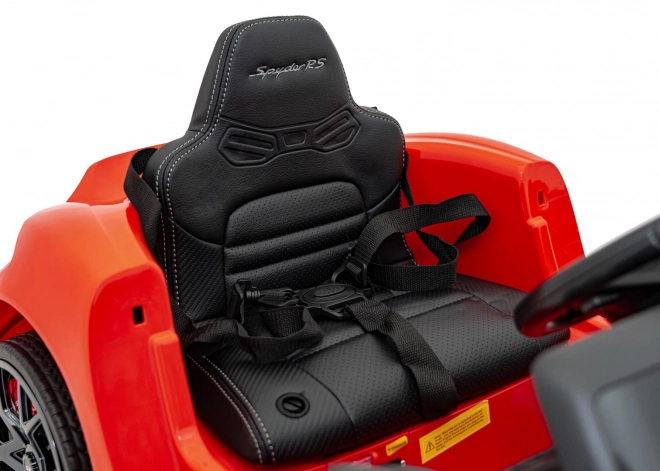 Elektrické autíčko Porsche 718 s MP4 audio panelom – Červené
