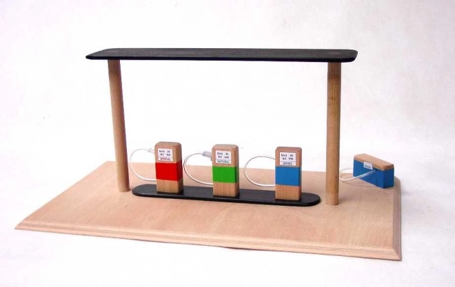 Wooden Gas Station Set