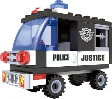 costruzioni compatibili bloxo auto della polizia 48 pz