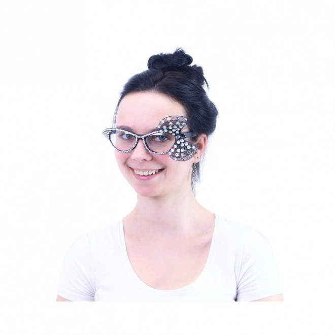 Elegant carnival glasses with bow