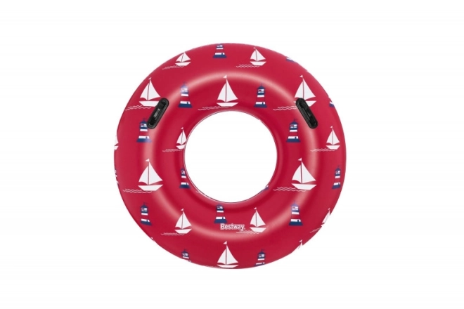 Swimming Ring with Handles 1.19m Red