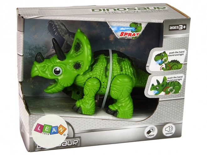 Interactive Triceratops Dinosaur with Steam and Sound Features