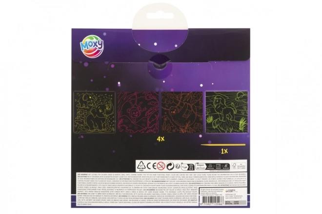 Glow-in-the-Dark Animal Scratch Art Set