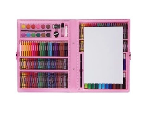 Painting and Drawing Set with Pink Case