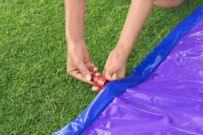 Double Water Slide with Inflatable Cushions