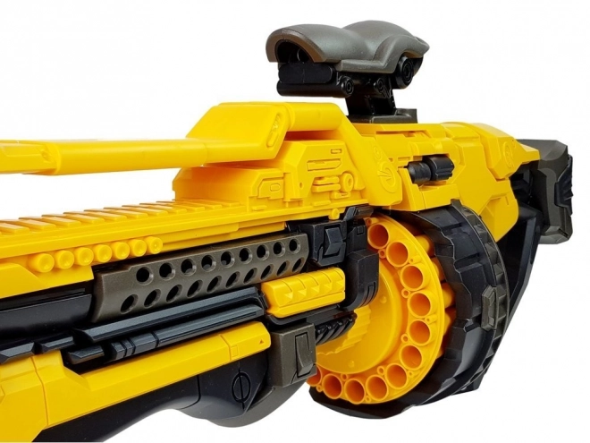 Children's Electric Foam Gun with Rotating Magazine - Yellow