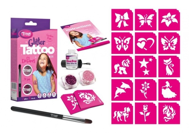 Dreamy Glitter Tattoo Set for Girls