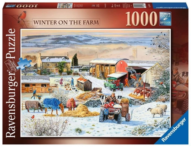 Winter on the Farm 1000 Piece Puzzle