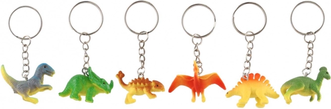 Portachiavi dinosauro in plastica 7 cm – mix di specie
