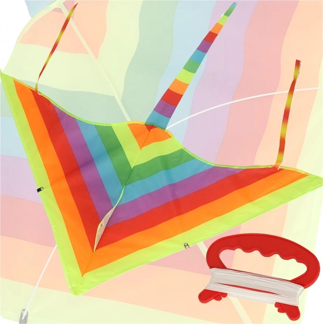 Large colorful rainbow kite for children