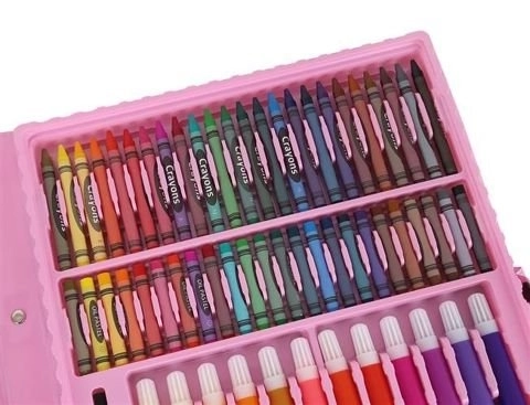 Painting and Drawing Set with Pink Case