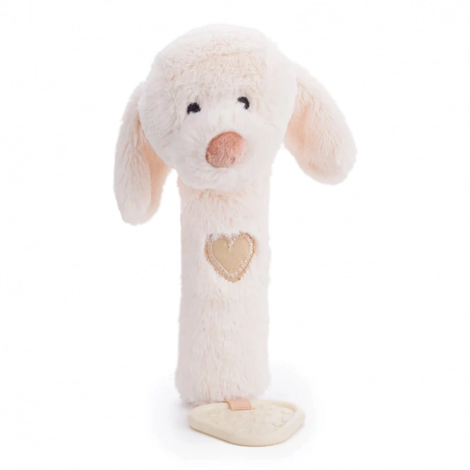 3-in-1 Plush Dog Rattle for Babies