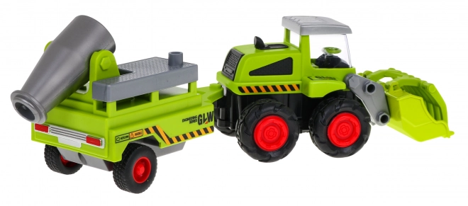 Children's Farm Tractor with Loader and Orchard Sprayer Trailer