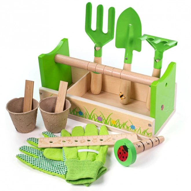 Bigjigs Toys Gardening Set in Crate