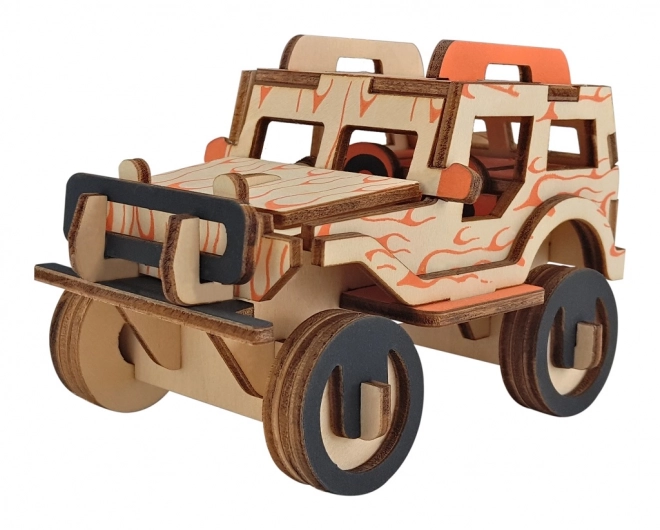 Wooden 3D Puzzle Jeep