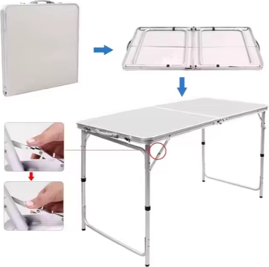 Opvouwbare campingtafel van aluminium 120x60 cm