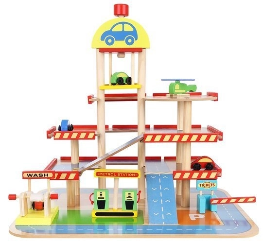 Wooden Parking Garage for Kids