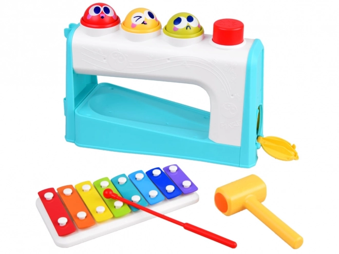 2-in-1 Xylophone with Hammer Toy