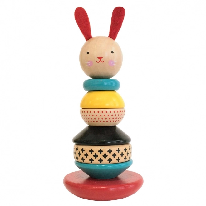 Wooden Stacking Rabbit Tower