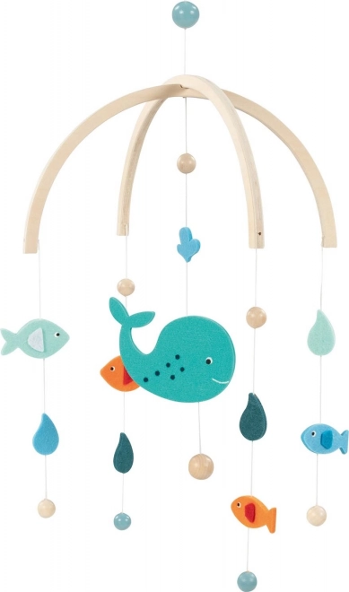 Wooden Hanging Mobile Whales