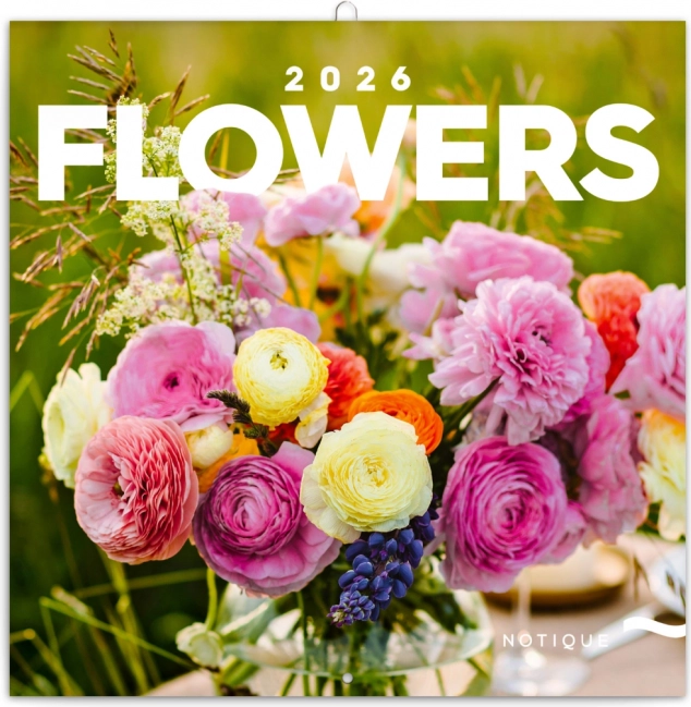 Note Calendar Flowers 2026