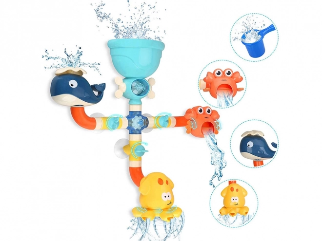 Bath Toy Overflow Fountain with Sea Animals