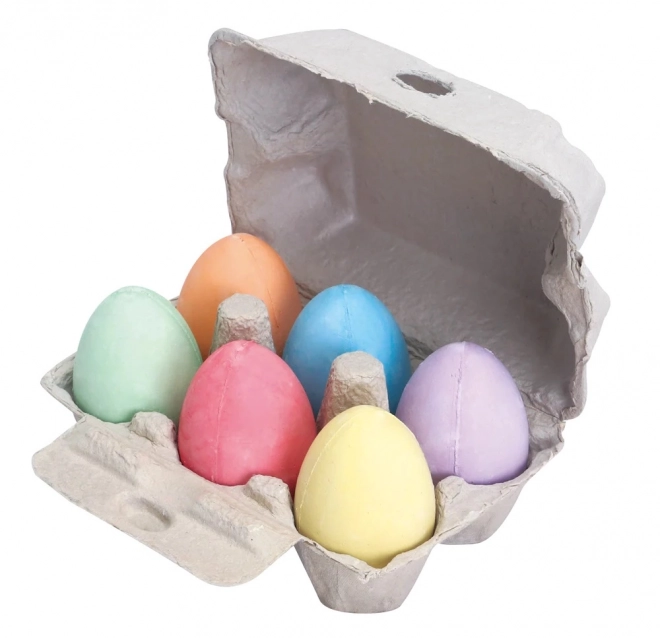 Colorful Egg-Shaped Chalk Set by Bigjigs Toys