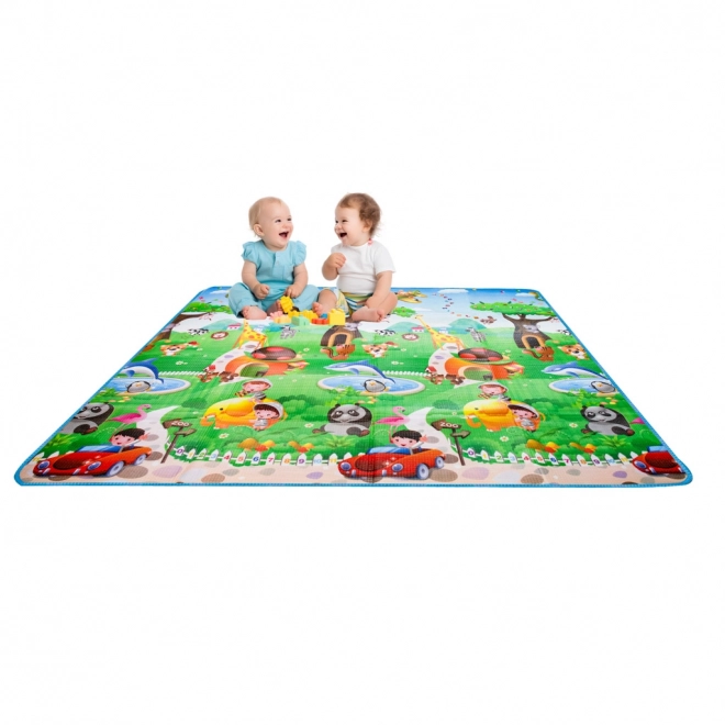 Educational Foam Play Mat Foldable Double-Sided Ocean World 190 x 170 cm