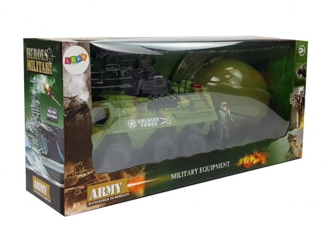 Military Vehicle Toy Set with Soldier and Helmet