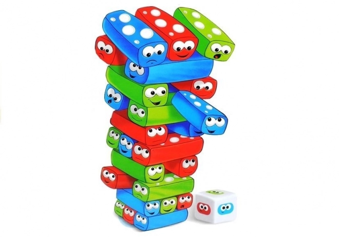 Skill game tower with insect blocks