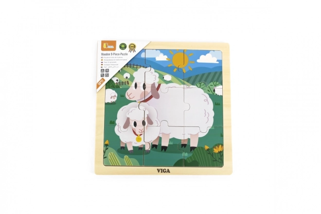 Wooden Sheep Puzzle for Toddlers