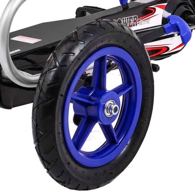 Go-kart Full Ahead AIR with Pedals for Kids 3+ Blue + Adjustable Seat + Inflatable Tires + Hand Brake