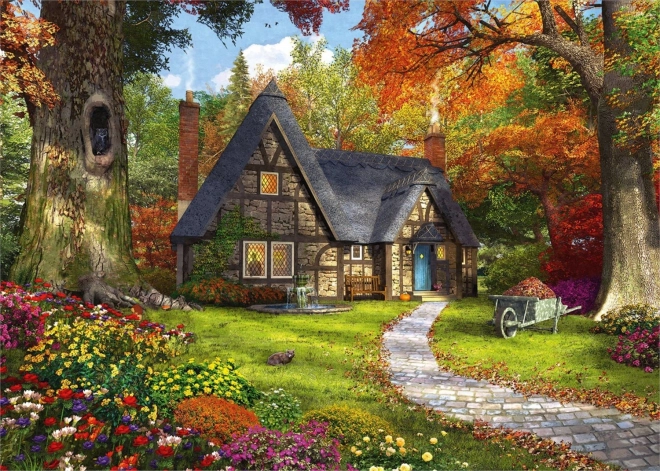 Falcon Wooden Cottages Puzzle Set - 2 x 1000 Pieces