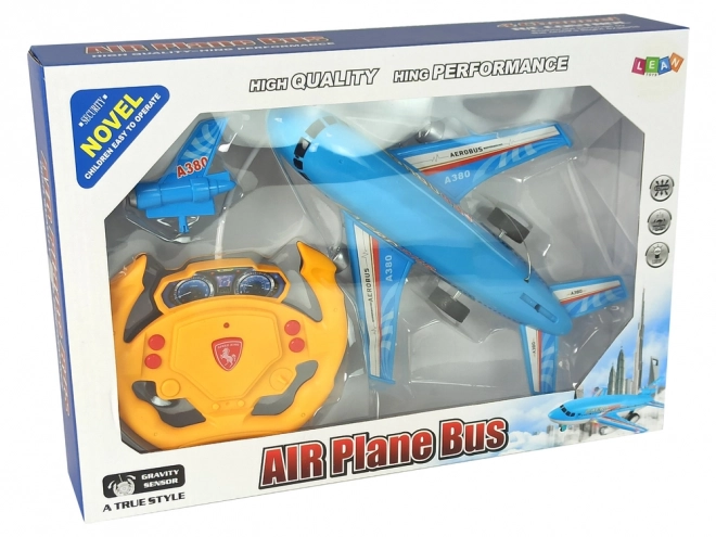 Remote Control Blue Airplane with Lights