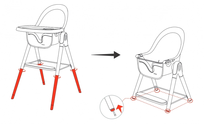 Lionelo Maya 2-in-1 High Chair White