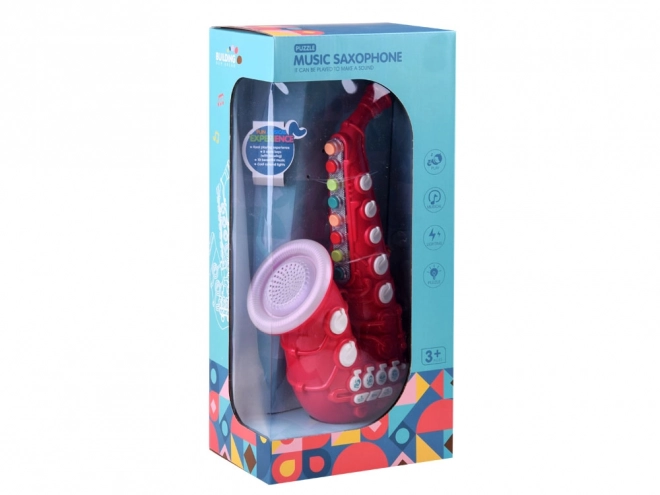 Interactive Saxophone for Kids with Melodies and Sounds – pink