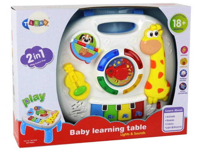 Interactive Educational Table 2-in-1 for Toddlers Giraffe