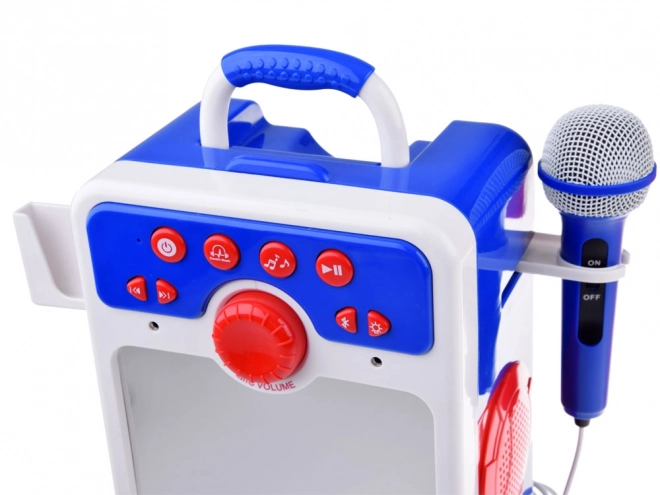 Blue Boombox Speaker with Microphone for Kids