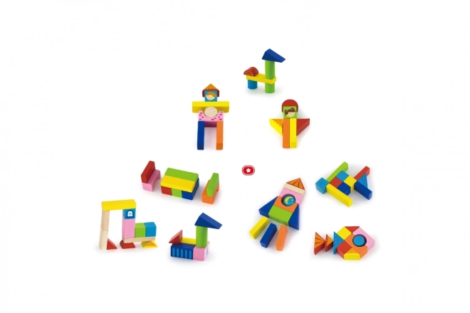 Wooden Building Blocks Set - City